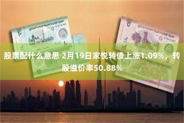 股票配什么意思 2月19日家悦转债上涨1.09%，转股溢价率50.88%