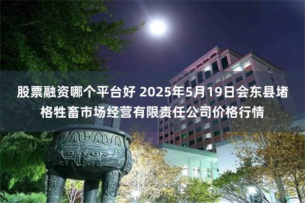 股票融资哪个平台好 2025年5月19日会东县堵格牲畜市场经