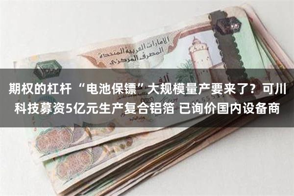 期权的杠杆 “电池保镖”大规模量产要来了？可川科技募资5亿元